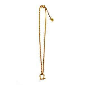 John Wind Horseshoe Shackle Charm Necklace (gold)